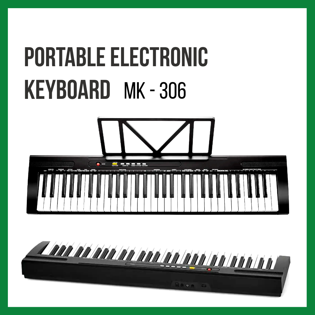 MK-306 Multifunction 61 Key Lighting Portable Electronic Organ / Piano Keyboard